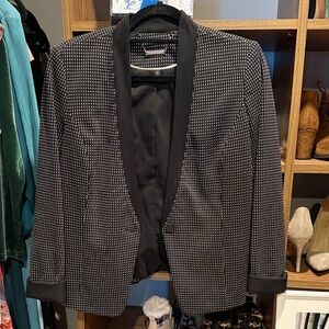 White House Black Market Dotted Black Blazer